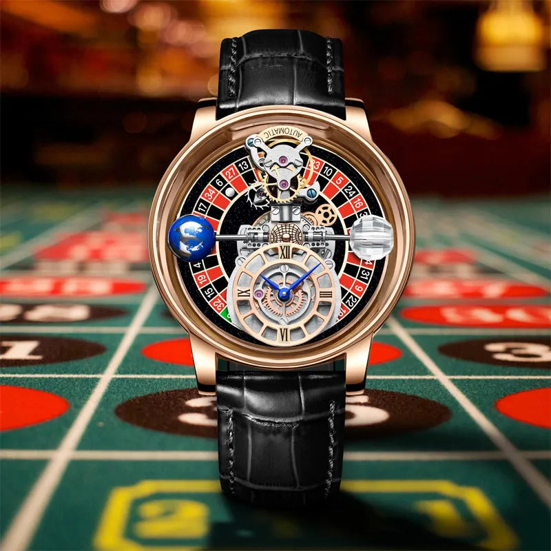 Celestial Elegance Roulette Watch - Pindu Design Men's Luxury Timepiece