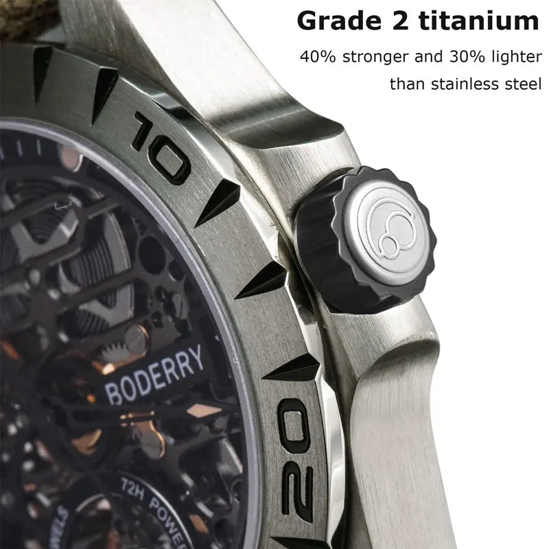 Titanium Mech 2.0: Automatic Urban Waterproof Timekeeper