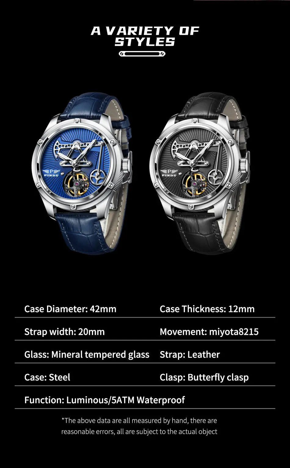 Pindu Prestige Automatic - Sapphire Timepiece