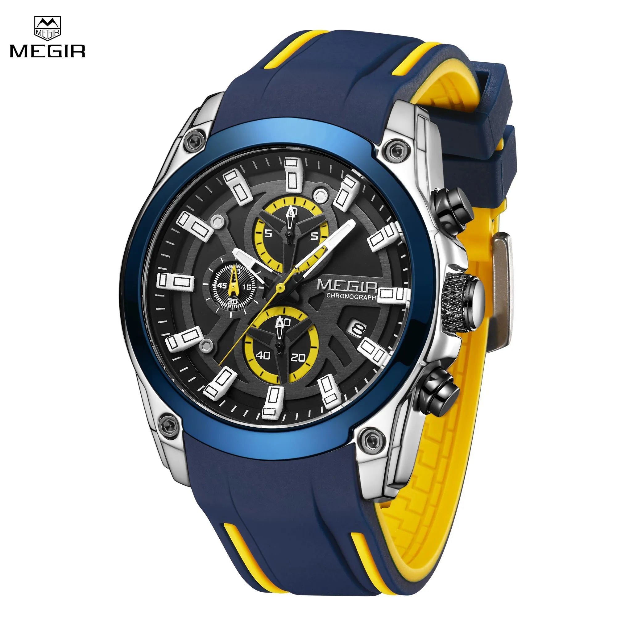 The Treasures Boutique Commander by Megir: Luxury Chronograph Leather Watch